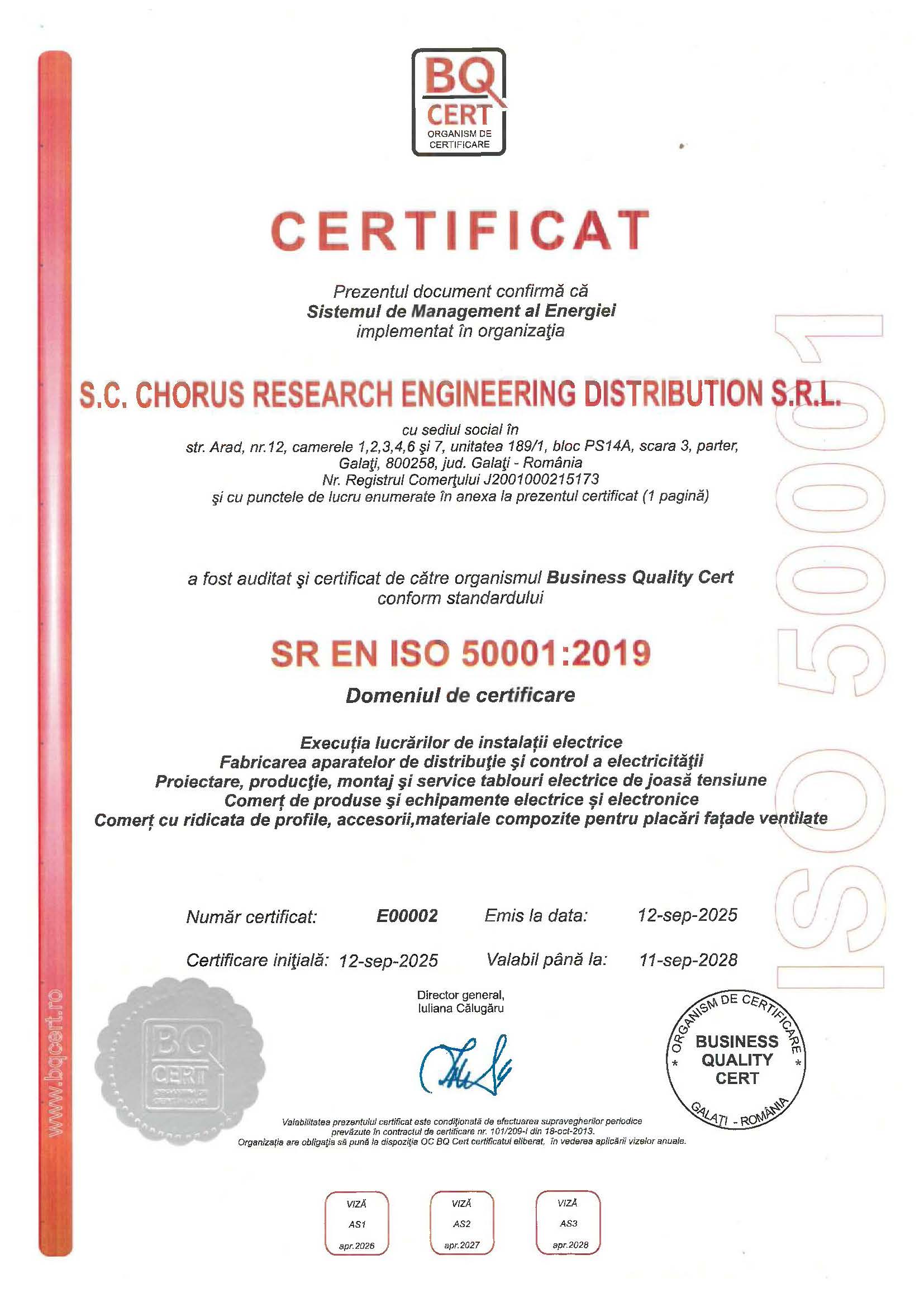 Anexa Certificat 